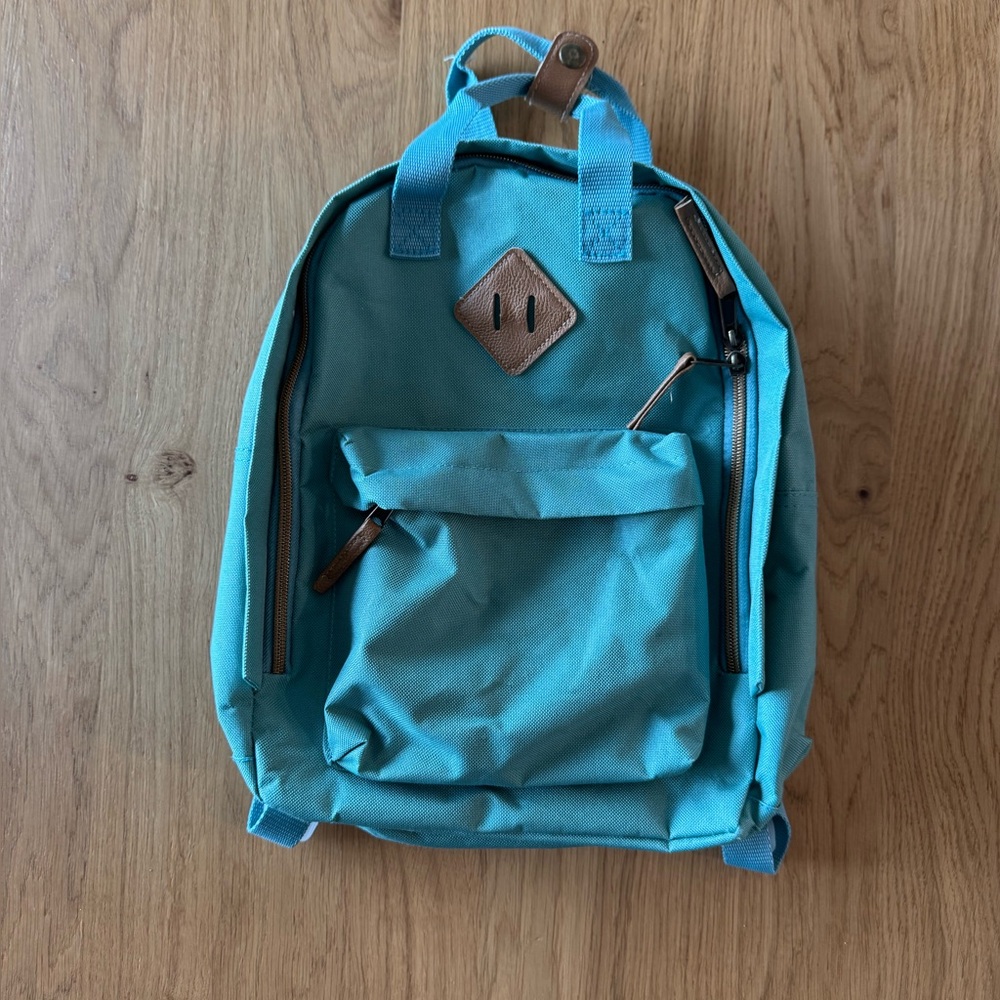 Teal Backpack with Front Pocket